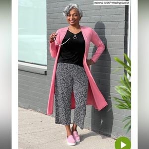 Miik Robin duster cardigan in rose melange - size XL